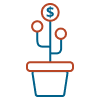 Grow profit icon